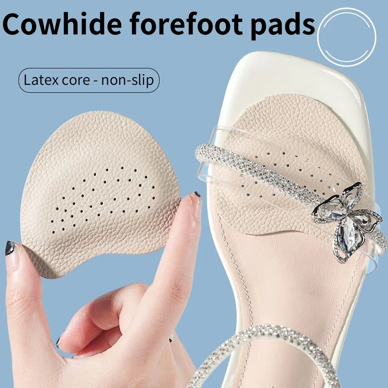 2 Stück Damen-Sandalen mit hohem Absatz, Vorderachskissen, rutschfeste Einlegesohle, seit dem abnehmbaren Einlegesohlenaufkleber, bequem Image