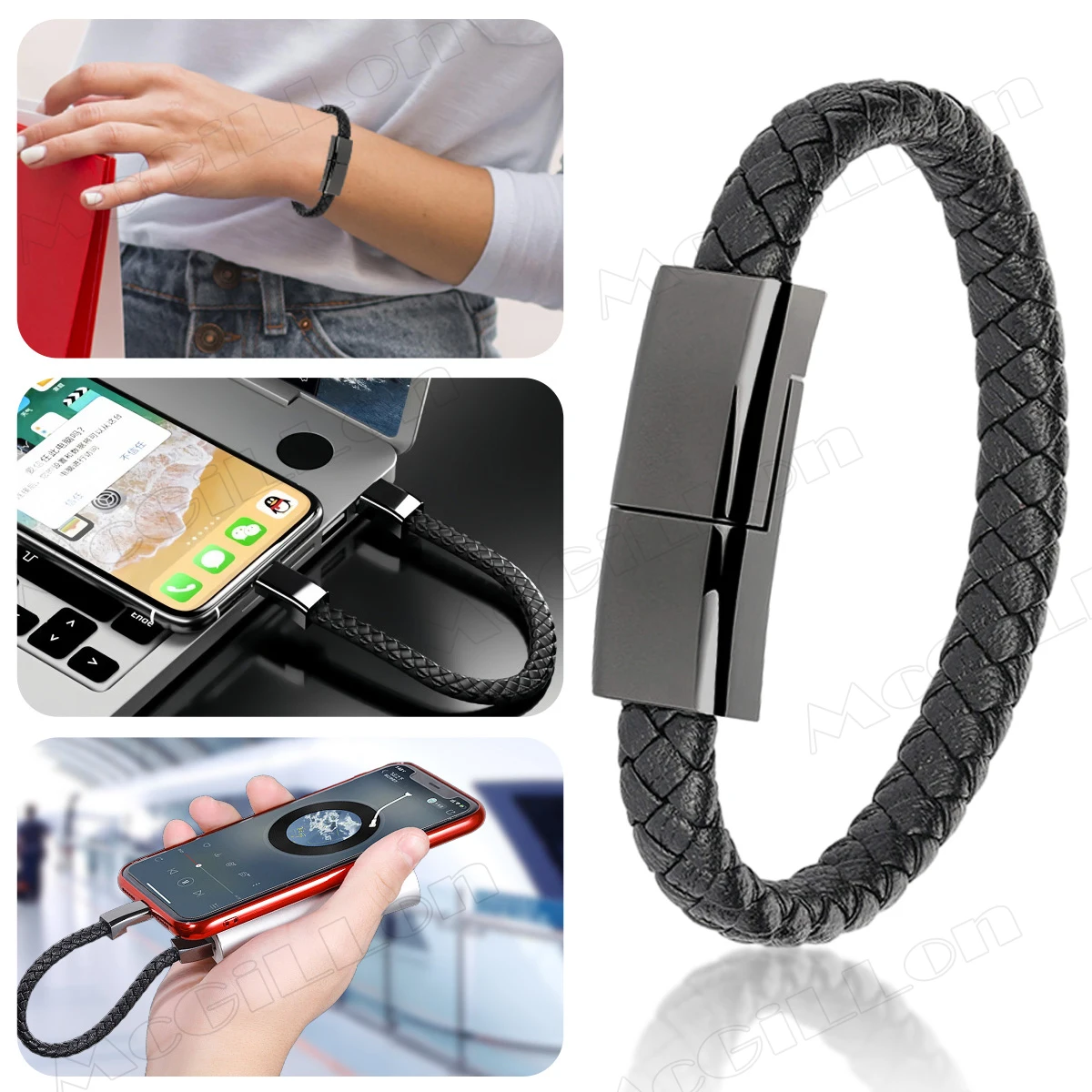 Armband USB C Ladekabel Typ C zu Typ C Daten Ladekabel für iPhone Samsung Xiaomi Huawei Oppo USB-C Schnell ladekabel Image