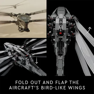 1369 Stück Ikonen technische Düne atreides Royal Ornithopter Modellbau steine kreative Flugzeug Image