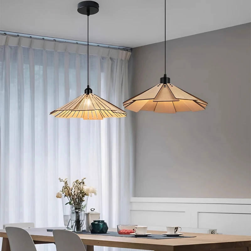 Klassische hölzerne Design Pendel leuchte LED E27 Hängelampe für Esszimmer Wohnzimmer Küche Schlafzimmer Cafe Bar Leuchten deckenleuchte schwarz hängleucht wohnzimmerlampe deckenlampe lampe wohnzimer