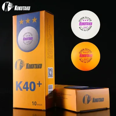 Ausverkauf Kokutaku K40+ 3-Sterne-Tischtennisbälle mit Naht, ABS, professioneller Ping-Pong-Ball, Amateur-Trainings-Wettkampfball Image
