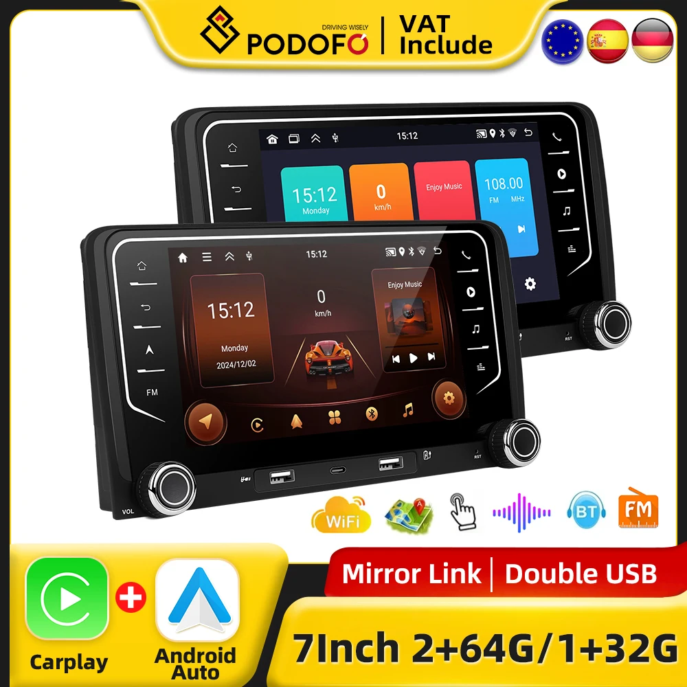 CarPlay Android Car Radio For Audi A3 8P 2003-2012 Intelligent System 2DIN GPS Stereo Receiver Autoradio Multimedia Player Image