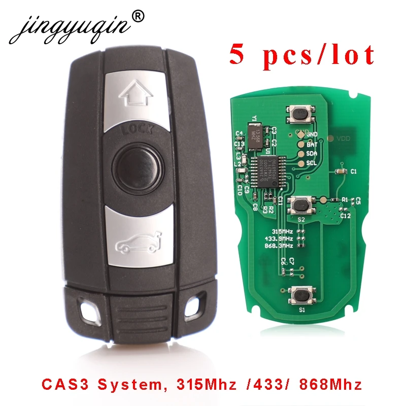 Jingyuqin 5 pz/lotto Chiave A Distanza per BMW CAS3 Sistema 315 MHz/868 Mhz FSK per X5 X6 Z4 1/3/5/7 Serie Veicolo Smart Key di Controllo