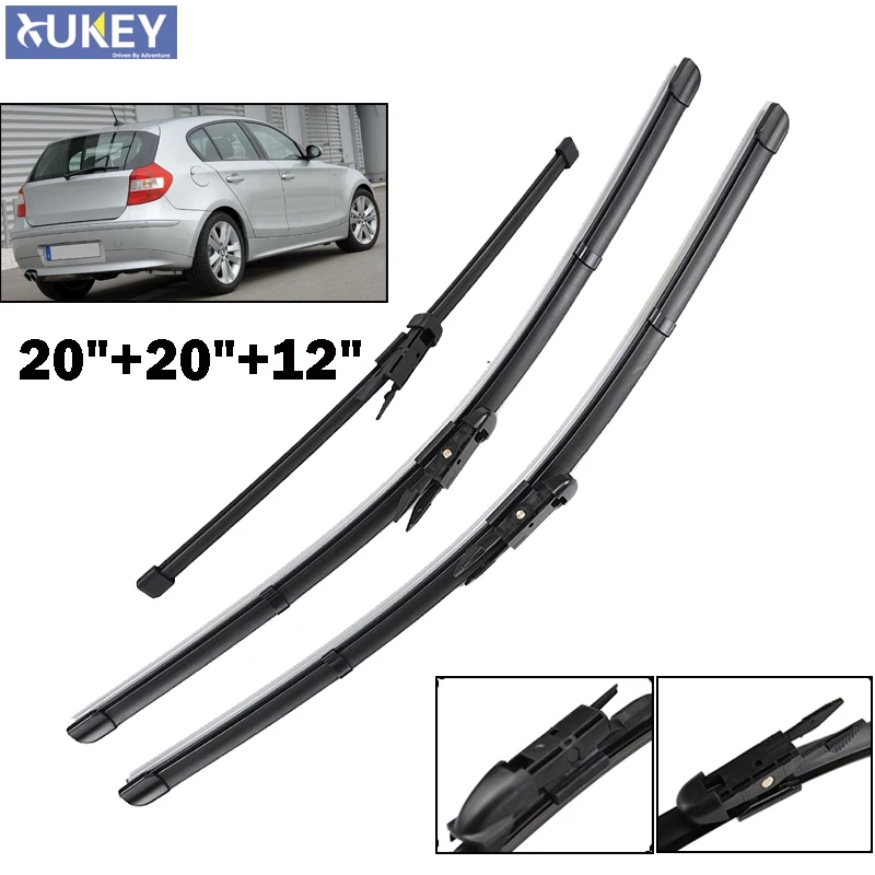 Xukey Spazzole Tergicristallo Per BMW Serie 1 E81 E87 2004 2005 2006 2007 2008 2009 2010 Parabrezza Parabrezza Tergicristallo Lunotto Anteriore Posteriore