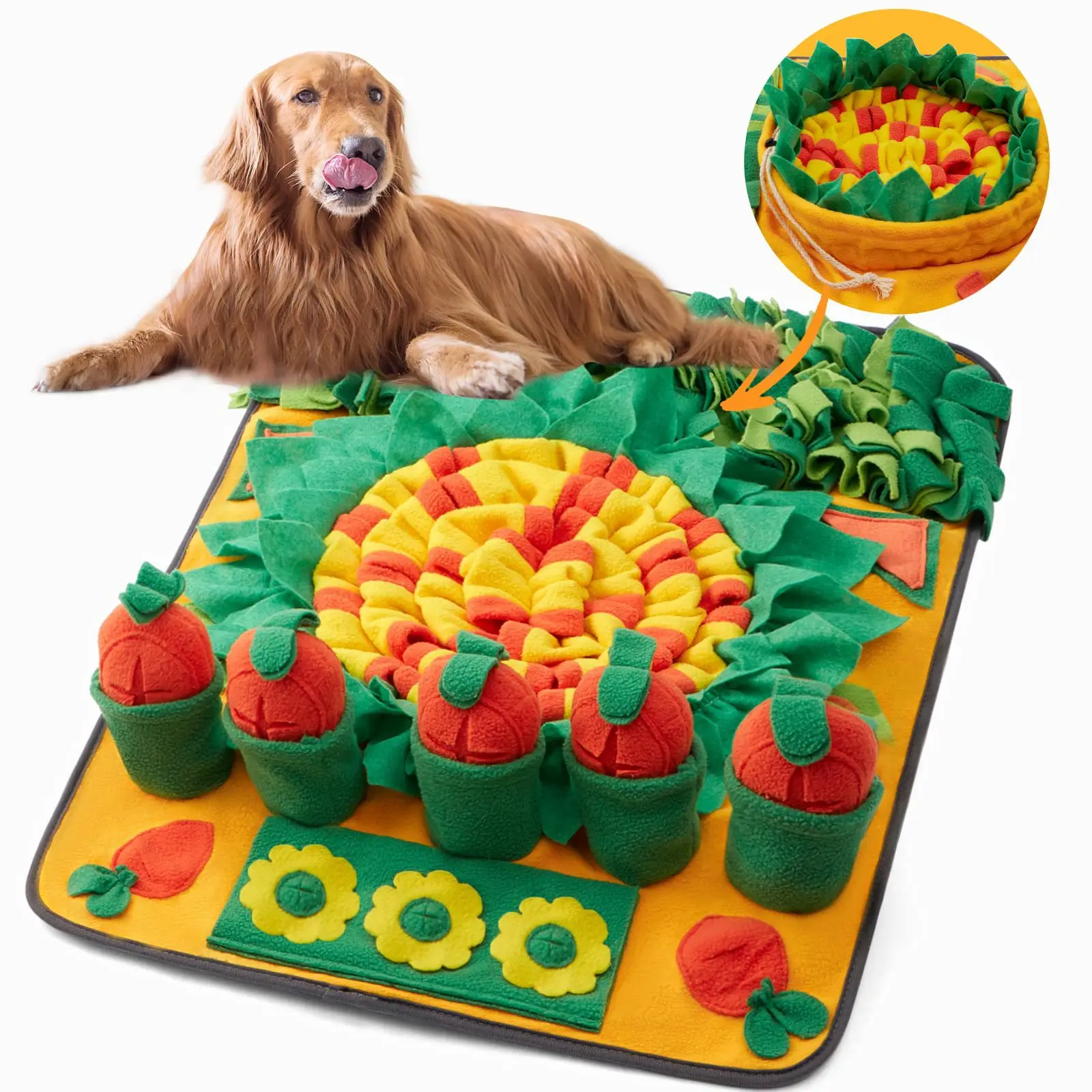 Tapis d'exercice pour chien, Style carottes, 70x50cm, couverture de nourriture Ow, reniflage pour aliments, jouets interactifs en peluche pour animaux de compagnie