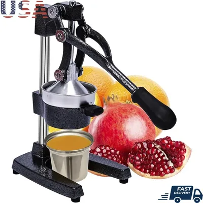 Manual Heavy Duty Citrus Juicer Press Machine Orange Lemon Lime Pomegranate Durable Stainless Steel