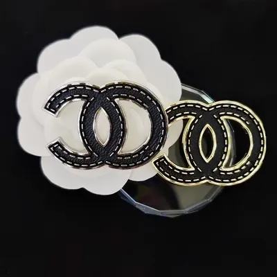 Premium brooch, double letter imitation leather clip, drip glue versatile accessory, simple