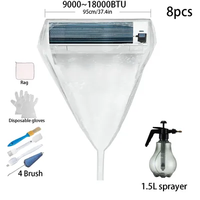 95/125cm Summer Large Air Conditioning Cleaning Cover Kit Fully Covered Water Bag AC Dust Removal Tools Set Thickened Cleaner