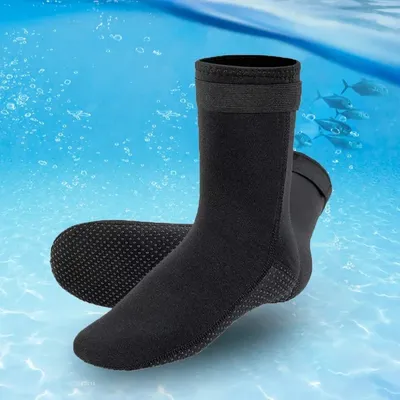 3mm Neoprene Diving Socks - Non-Slip Wetsuit Shoes for Snorkeling Surf Swimming, Warm Aqua Socks
