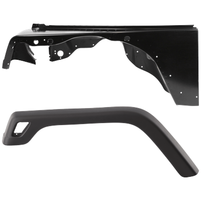 Replacement Fender Steel Primed, Front, Driver Side, 1-year unlimited-mileage warranty KIT-031425-10