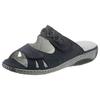 Pantolette WALDLÄUFER "GARDA", Damen, Gr. 4,5 (37,5), blau (dunkelblau), Nubukleder, klassisch, Schuhe, Keilabsatz, Sommerschuh, Schlappen mit Schmuckapplikation, Weite G