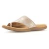 Dianette GABOR, Damen, Gr. 41, gold (goldfarben), Ziegenveloursleder, metallic, casual, Schuhe, Keilabsatz, Sommerschuh, Bequemschuh mit Zehenring