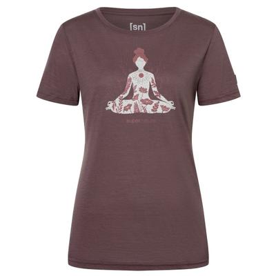 super.natural - Women's Larissa Tee - Merinoshirt Gr S raisin / roan rouge Image
