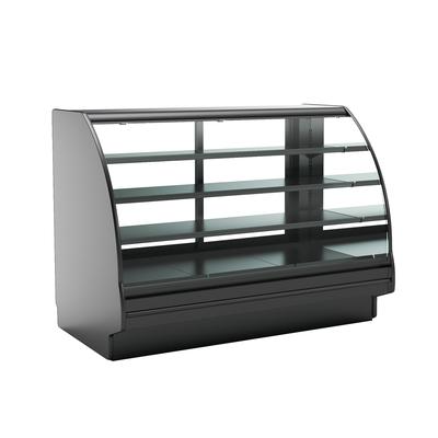 Structural Concepts GHS656RLB (CURVED) 75 3/8" Fusion Horizontal Open Air Cooler w/ 4 Levels, 110-120v, Black