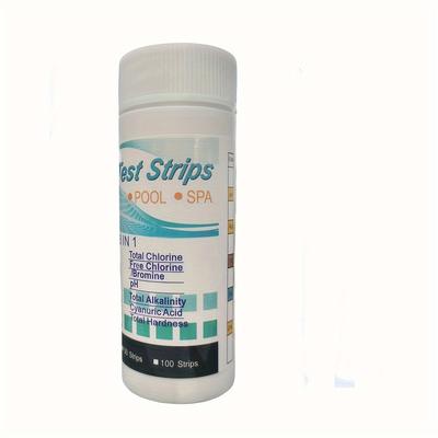 TEMU 6 In 1 Chlorine Strips Hot Tub Spa Swimming Pool Ph Tester Paper Bottle Image