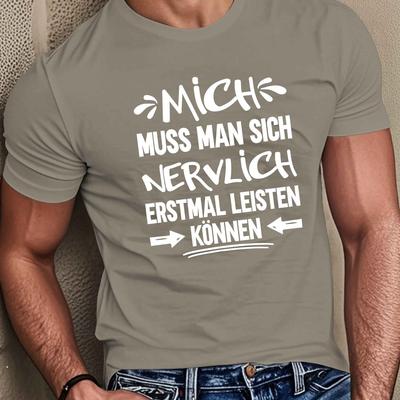 TEMU Funny German Men's Short Sleeve T-shirt Summer T-shirt Top Image