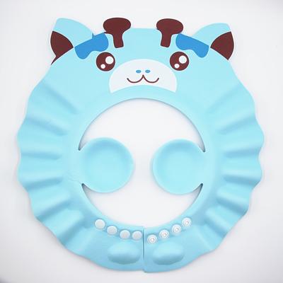 TEMU Adjustable Shower Cap With Design - Waterproof, Soft Plastic Ears For Easy Shampooing, Ideal For And Young Children, Shower Gear | Design Cap | Adjustable Headgear, Shower Cap Image