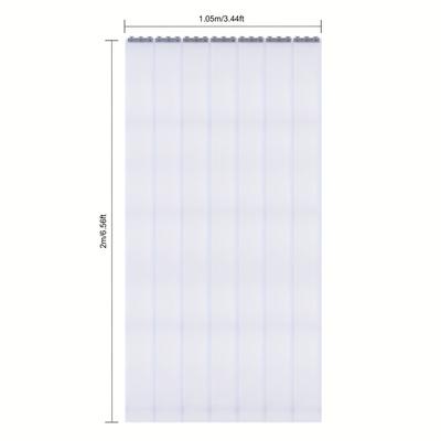 TEMU 7x Pvc Strip Curtain Hanging Clear Curtain Strip 18cm X2m Pvc Door Curtains Suitable For , , Supermarkets Image