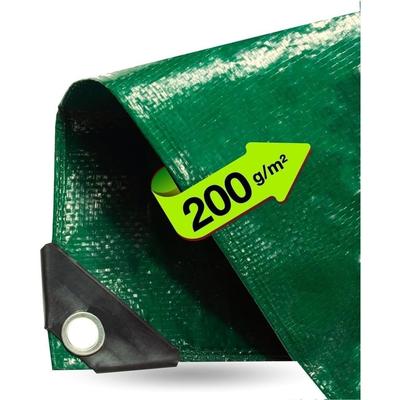 TEMU Tk Tarpaulin 3x5m Waterproof - 200 G/m² - Tarpaulin - Fabric Tarpaulin With Eyelets (tarpaulin With Eyelets), With Eyelets / With Corner Reinforcement Image