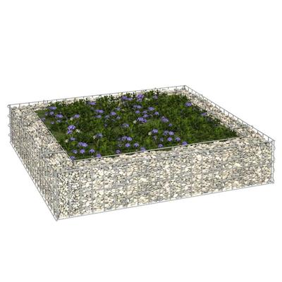 TEMU Gabion Raised Bed Galvanized Steel 100x100x20 Cm Image