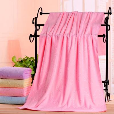 TEMU 4pcs Microfiber Embossed Bear Bath Towel, Size 35*75cm/13.9*29.5inch, Soft And Absorbent Bath Towel, Quick Drying Daily Towel, Bathroom Products, Household Products Image