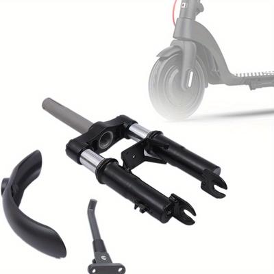 TEMU Front Wheel Cable Kit Of Electric Scooter Roller Cable Front End+shock Absorber+bracket+mudguard Kit Of M365/ Propro2 Black Image