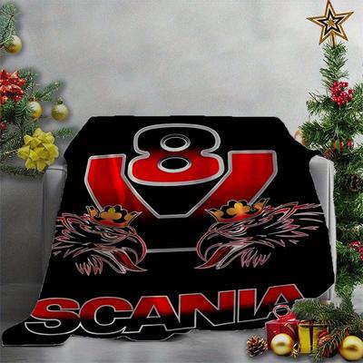 TEMU For Themed Pattern Blanket, Polyester Blanket, Suitable For Sofa, Bed, Travel, Camping, Living Room, Lightweight Shawl For Winter , Ideal Gift For Image