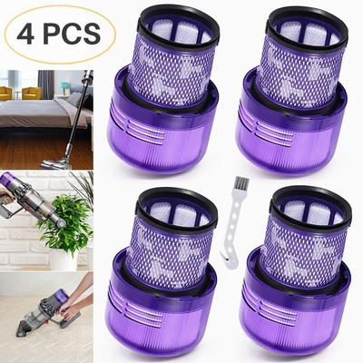 TEMU 4pcs For Dy Son V11 Sv14 Dy Son Vacuum Cleaner Rear Hepa Cartridge Filter Element For Dy Son V11 Sv14 V15 Vacuum Cleaner Washable Replacement Filter Reusable Image