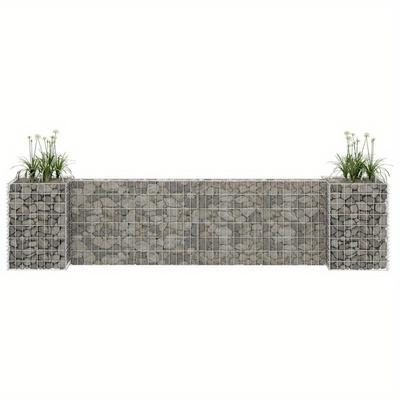 TEMU Gabionen Plant Basket In H-shape With Steel Wire 260x40x60 Cm Image