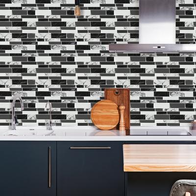 TEMU 10pcs 3d Self-adhesive Tile Stickers, 305x305cm, Diy Wall Stickers For Decoration, Easy-to-apply Tile Film Image