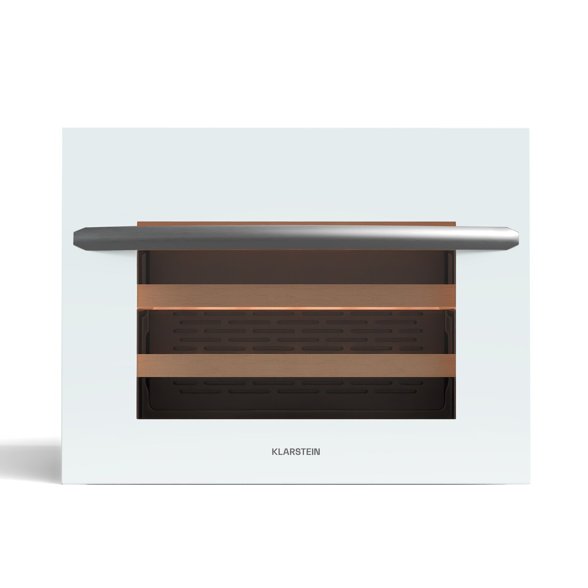 Klarstein Vinsider 24 Built-In Uno Weinschrank | 24 Flaschen | Integrierbar | LED | Weiße Glastür Weiß Image