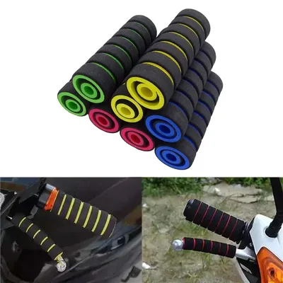 4 Pcs Motorcycle Bike Sponge Grip Cover Handlebar Non-Slip Bike Grips - Enhance Your Racing Bicycle Comfort Tool Accessories