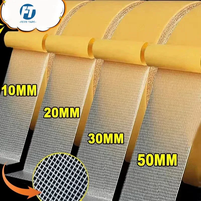 Starkes doppelseitiges Stoff-Basisband, durchscheinendes Netz, wasserdicht, superfixierend, spurlos, hochviskoser Teppichkleber Image