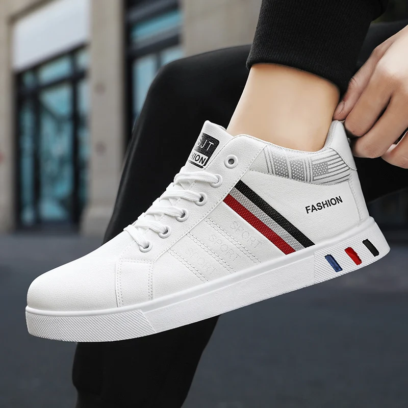 Männer Neue Casual Outdoor Walking Plattform männer Board Schuhe Trend Atmungsaktive Mode Weiße Schuhe männer Casual Sneaker Schuhe