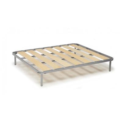 Dmora - Quadratische und eine halbe Bettbasis Dgregor, Orthopädische Basis mit breiten Latten, 100% Image