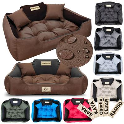 KINGDOG Laufstall Hundebett 130x105 cm personalisiert wasserdicht braun Image