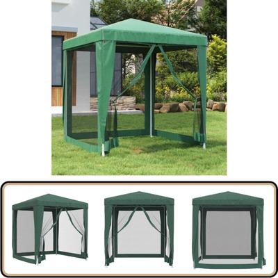 Vidaxl - Partyzelt mit 4 Mesh-Seitenwänden Grün 2x2 m hdpe - Partyzelt - Gartenpavillon Image