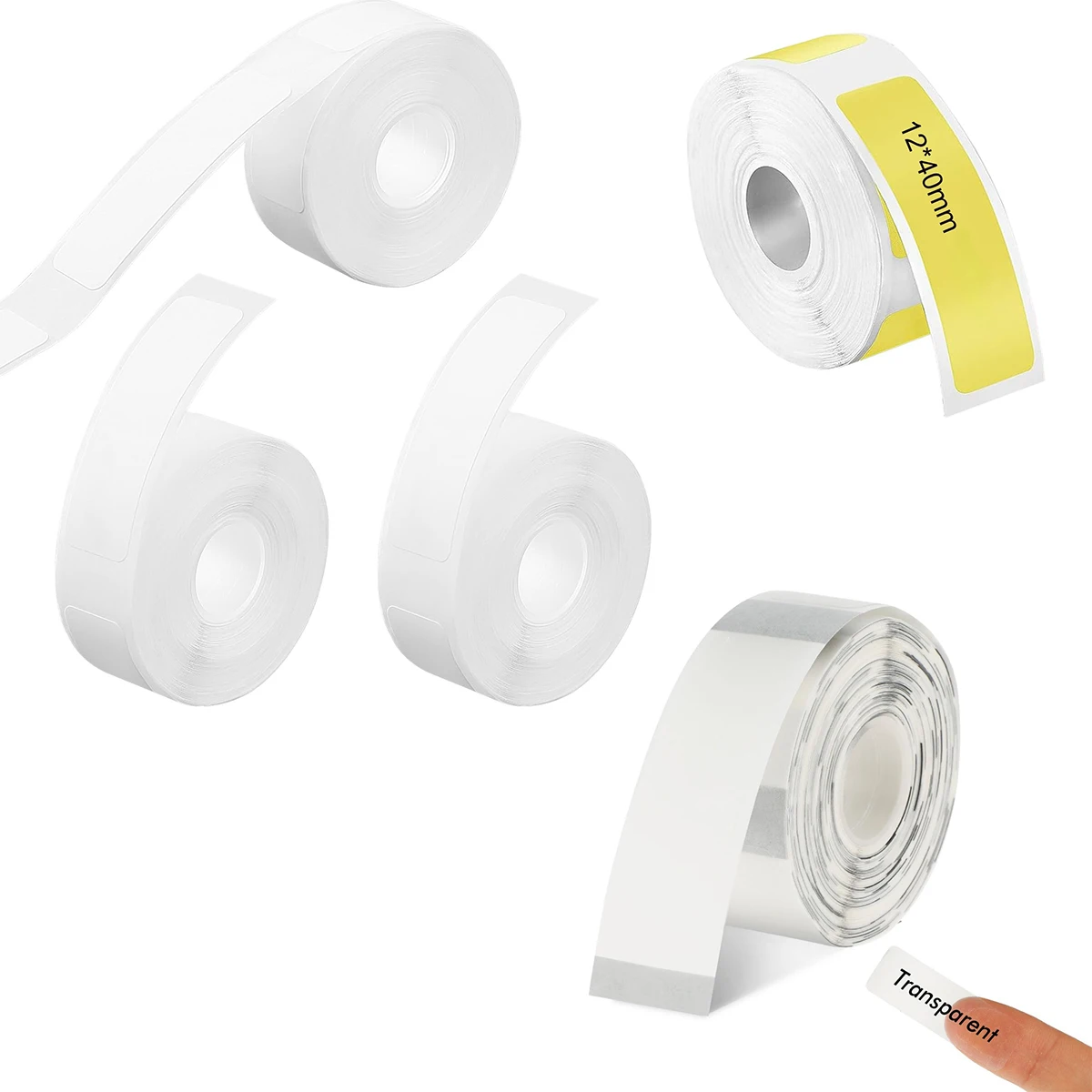 P11 12 x 40/14 x 30/15 x 30 mm, mehrfarbige Etiketten, Thermoaufkleber, wasserdicht, für D30/Q30-Drucker, Küche/Büro/Geschenk, Organisation, Aufbewahrung Image