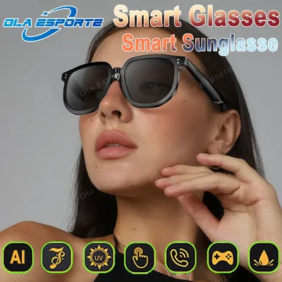 Intelligente Brille, Bluetooth-Anruf, Outdoor-Sport-Sonnenbrille, Fahrbrille, AI-Sprachassistent, UV50 ++, wasserdichte Sonnenbrille für Männer und Frauen Image