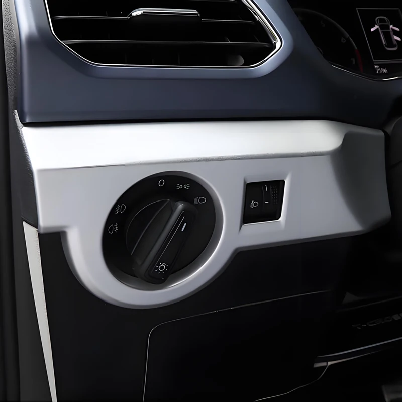 Für Volkswagen VW T-Cross 2019 2020 2021 2022 2023 Auto Zubehör Scheinwerfer Schalter Abdeckung Trim Vollständige Abdeckung Image