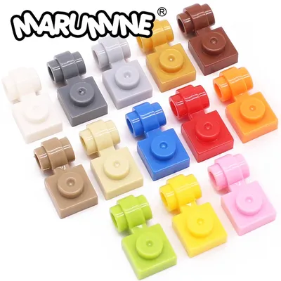 MARUMINE 4081 Baustein MOC Ziegel Teile 150 Stück 1x1 Platinenkante mit Adapterring Montage Bulk Image