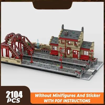 Film Straße Szene Modell Moc Gebäude Ziegel Hogsmeader Station Technologie Modulare Blöcke Geschenke Weihnachten Spielzeug DIY Sets Montage Image