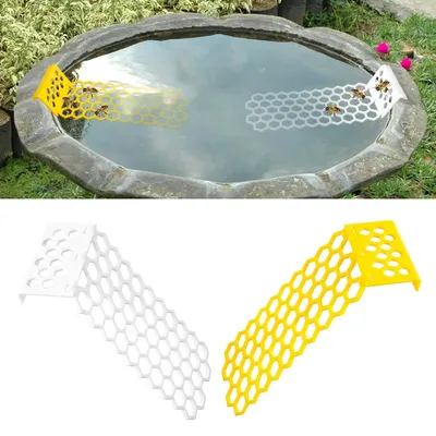 Schwimmende Bienenleiter, schwimmende Bieneninsel aus Kunststoff zum Trinken von Bienenstock in Form Image