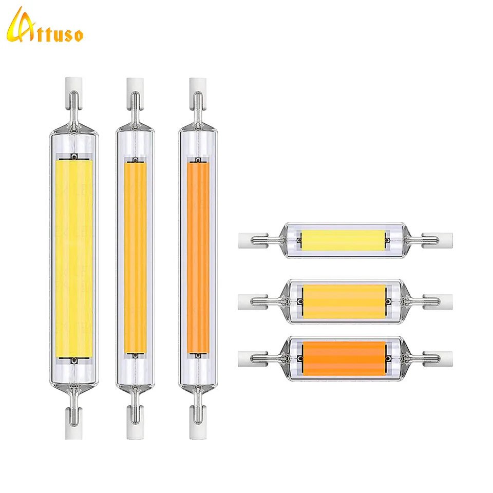R7S LED 78mm 15W 20W R7S Strahler 118mm 30W 50W AC 110V 220V 230V J78 J118 COB Lampe Glasröhre Ersetzen Halogenlampe Licht