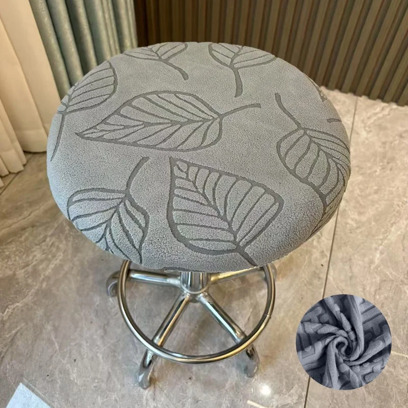 1 x runde Barhocker-Abdeckungen, runde Hocker-Sitzbezüge, staubdichte Jacquard-Schonbezüge für Drehstühle oder Barhocker