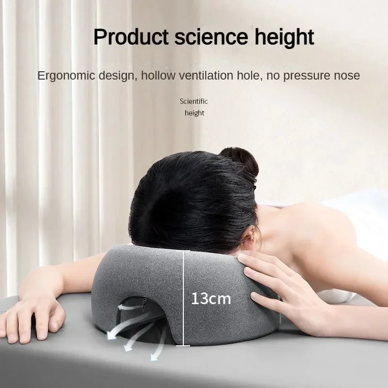 Memory Foam Massagekissen, ergonomische Gesichtsstütze, Unterstützung, atmungsaktive Kopfstütze, Körpermassagekissen für Schönheitssalon, Spa Image