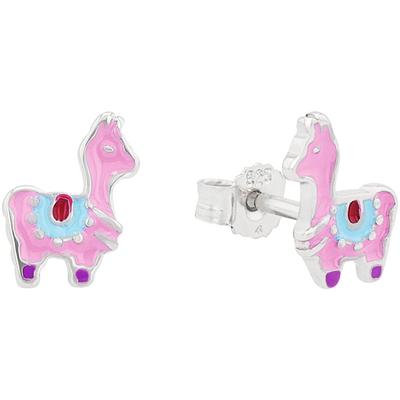Paar Ohrstecker AMOR "Alpaka-Motiv, 2026616", silber (silberfarben), Ohrringe, Kinder, Silber 925 (Sterlingsilber), mit Emaille Image