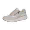 Plateausneaker WALDLÄUFER "H-MARA", Damen, Gr. 5,5 (38,5), grau (grau, weiß), Leder, Textil, sportlich, Schuhe, Halbschuh, Freizeitschuh, Schnürschuh in Komfortweite H, Topseller