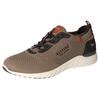 Slip-On Sneaker MUSTANG SHOES, Herren, Gr. 47, taupe, kaffee, Textil, Lederimitat, kontrastfarbene Details, casual, Schuhe, Slipper, Freizeitschuh mit heller Laufsohle