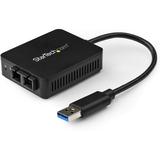 Startech.com Usb To Fiber Optic Converter - 1000Base-Sx Sc - Usb 3.0 To Gigabit Ethernet Network Adapter - 550M Mm - Windows / Mac / Linux